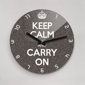 KEEP CALM AND CARRY ON 무소음벽시계(대) KYE280-GY
