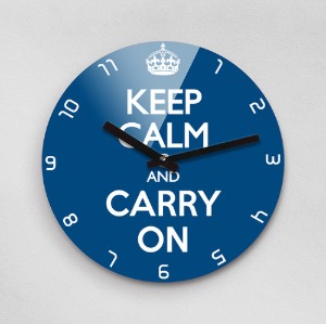 KEEP CALM AND CARRY ON 무소음벽시계(대) KYE280-BL
